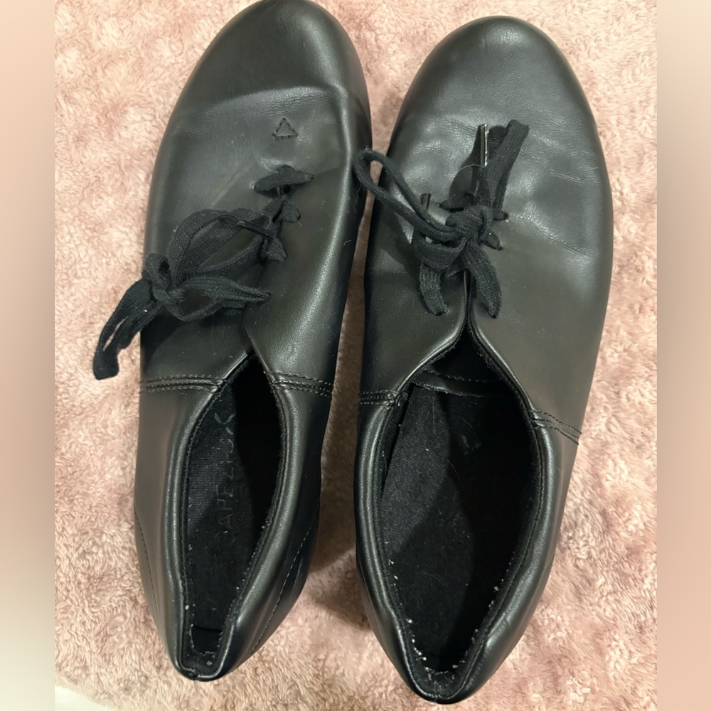 Capezio Black Leather Women's Tap Dance Shoes Size 8.5 Medium